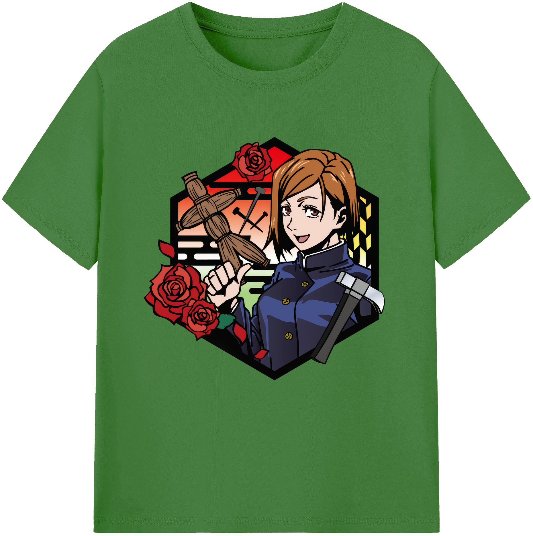 （画像用） 呪術廻戦 Jujutsu Kaisen レディースカジュアルプリントTシャツ（綿100％）